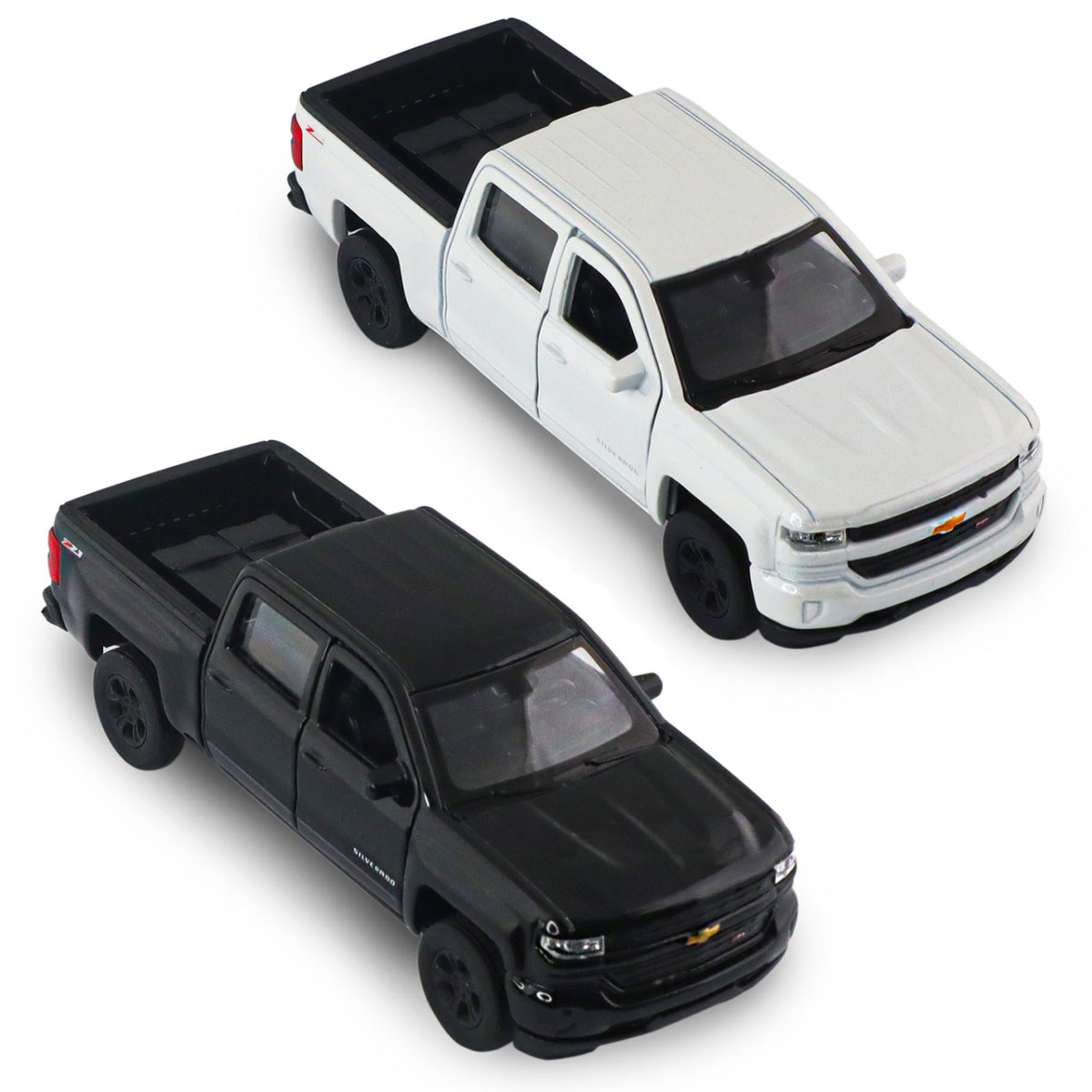 Автомодель Chevrolet Silverado 2017 Techno Drive 1:43 металева з pull-back механізмом Біла — превʼю 13