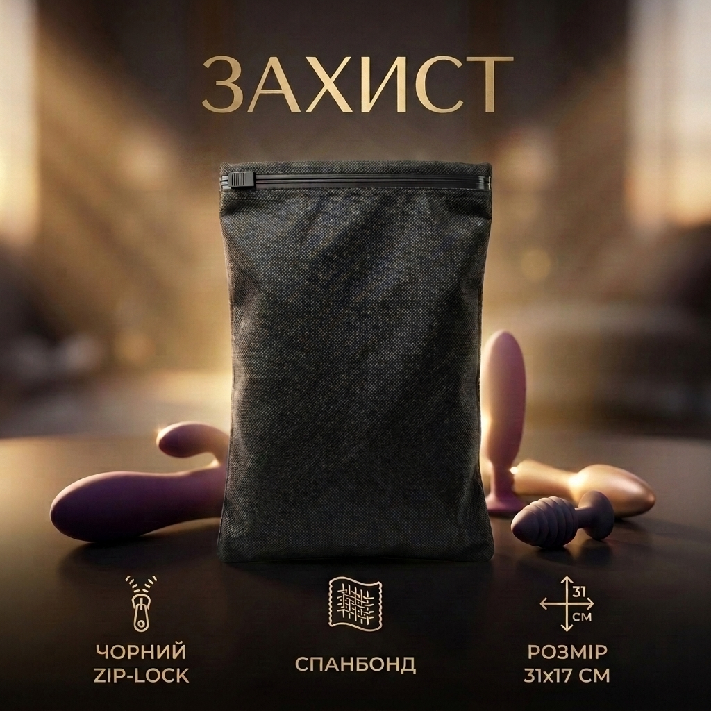 Мішечок для зберігання інтимних іграшок 31x17 см Чорний