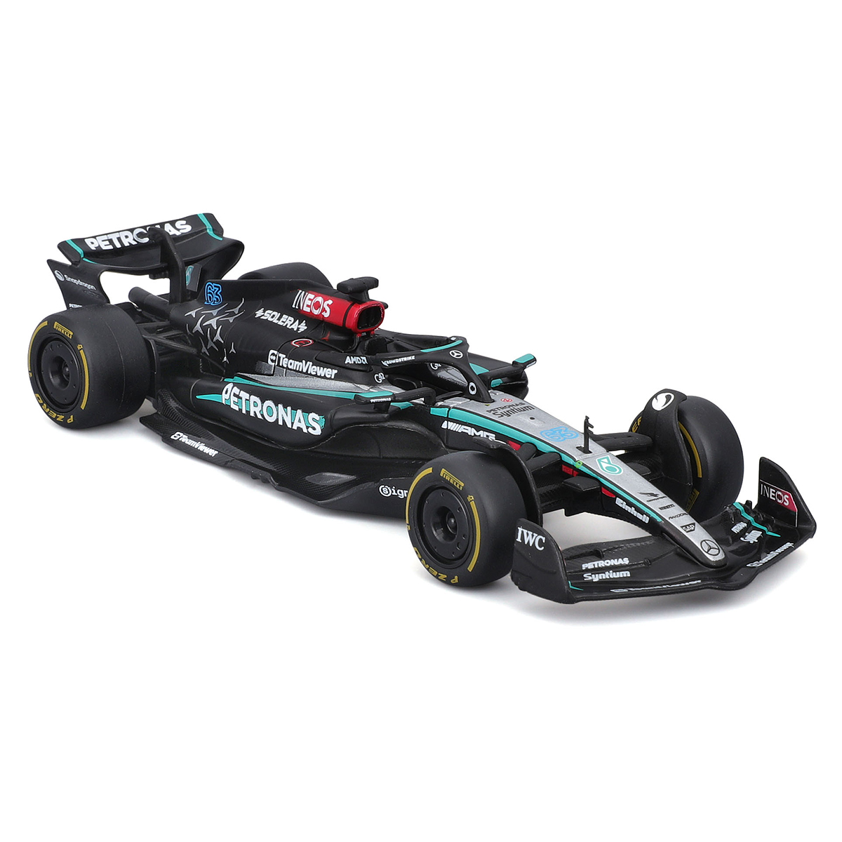 Колекційна модель Bburago Mercedes-AMG F1 W15 Performance 2024 1:43 — превʼю 10