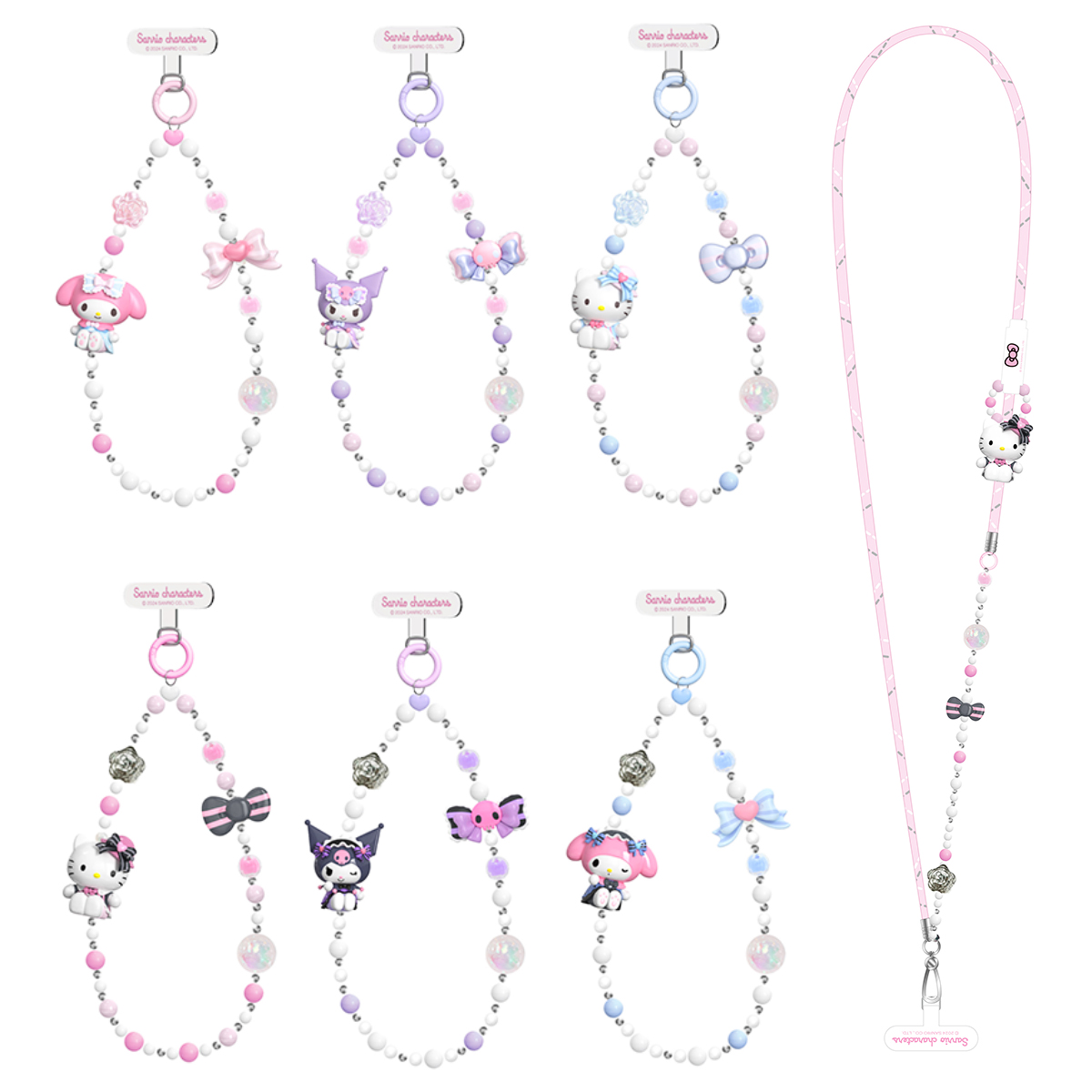 Ланцюжок для телефону Pop Top Hello Kitty та друзі Рожевий-Білий 18 см — превʼю 2