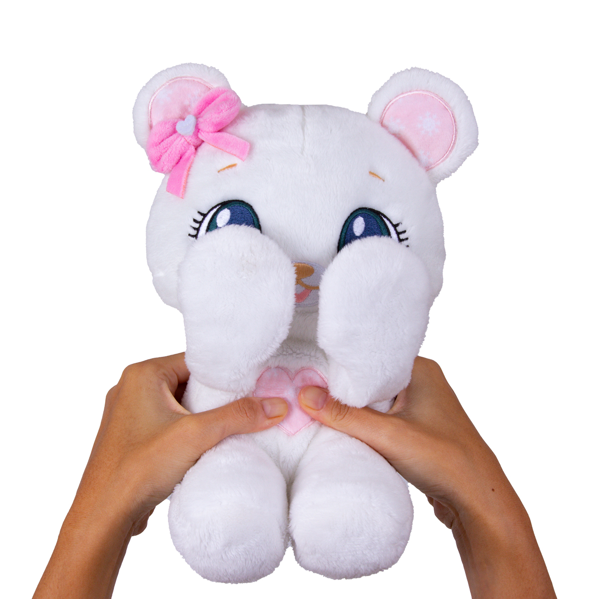 М'яка іграшка Peekapets – Білий ведмедик (White Bear) – Плюшевий дизайн — превʼю 4