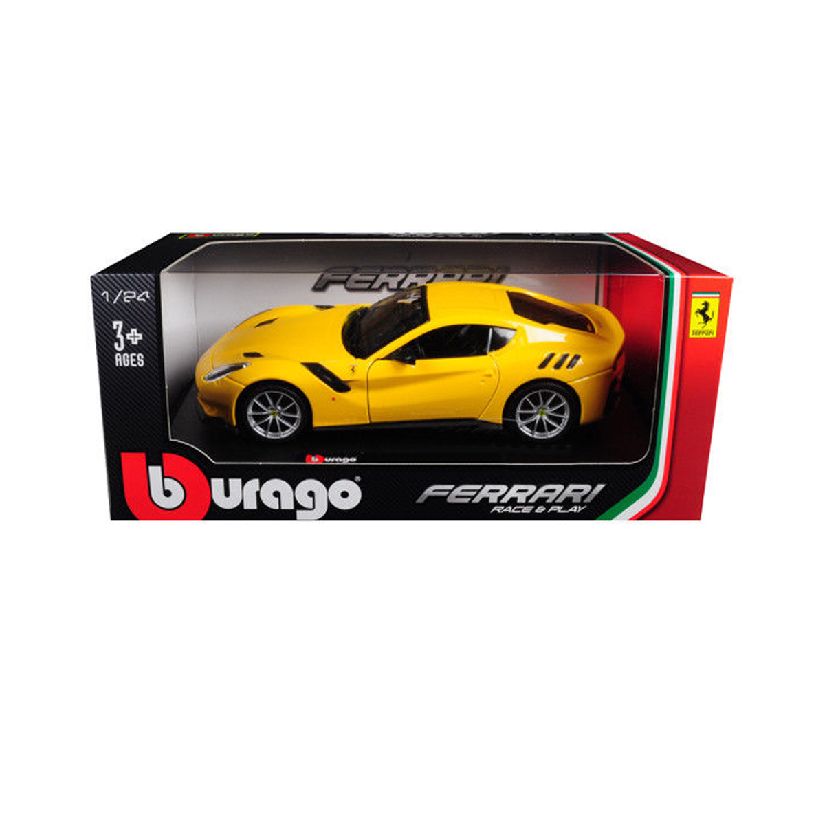 Автомодель Ferrari F12Tdf Bburago 1:24 металева - Жовта — превʼю 4