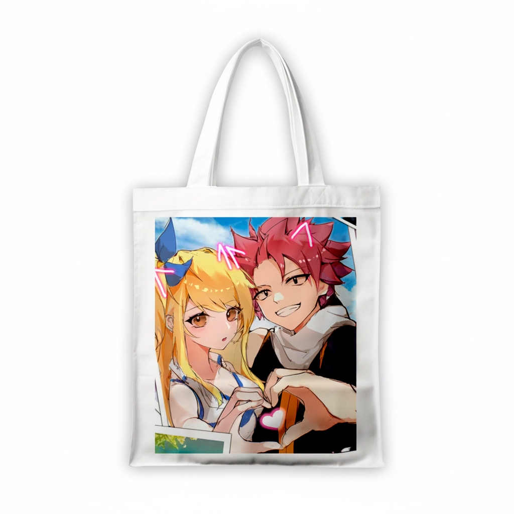 Сумка-шопер Хвіст Феї Fairy Tail 39x35 см біла з габардину 6821