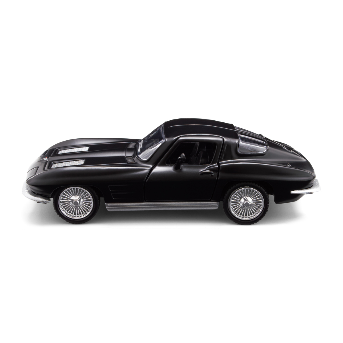 Автомодель Chevrolet Corvette Split Window 1963 металева 1:35 Матова чорна — превʼю 8