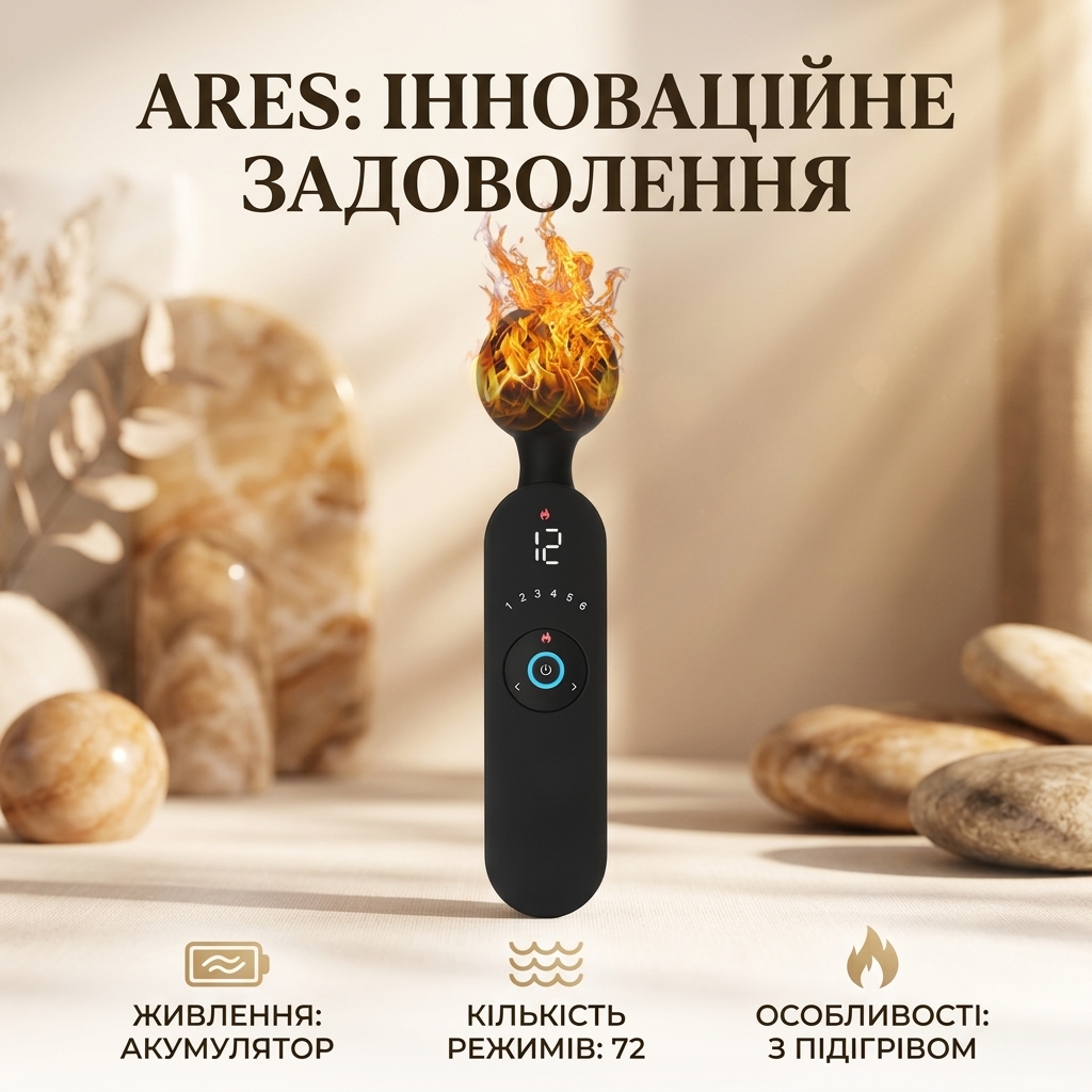 Вібростимулятор вагінальний силіконовий ARES для жінок 21.6х5 см Білий
