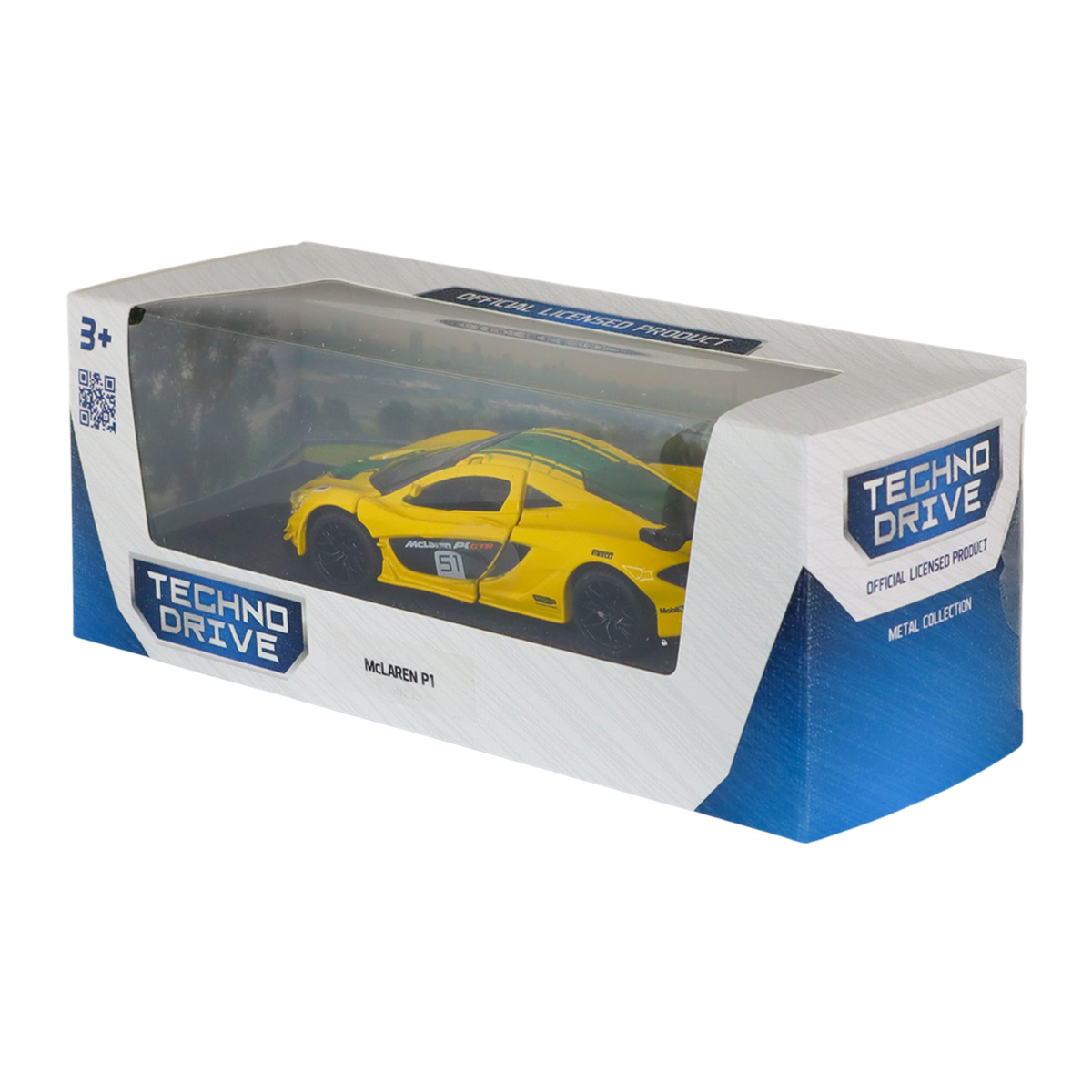 Автомодель Techno Drive McLaren P1 металева 1:43 Жовта — превʼю 4