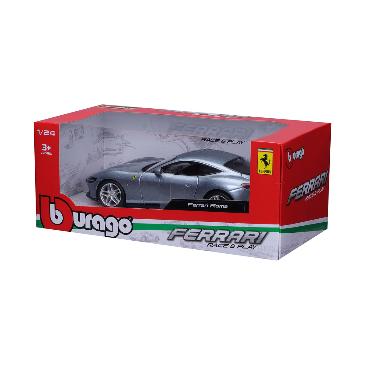 Колекційна модель Ferrari Roma Bburago 1:24 металева — превʼю 7