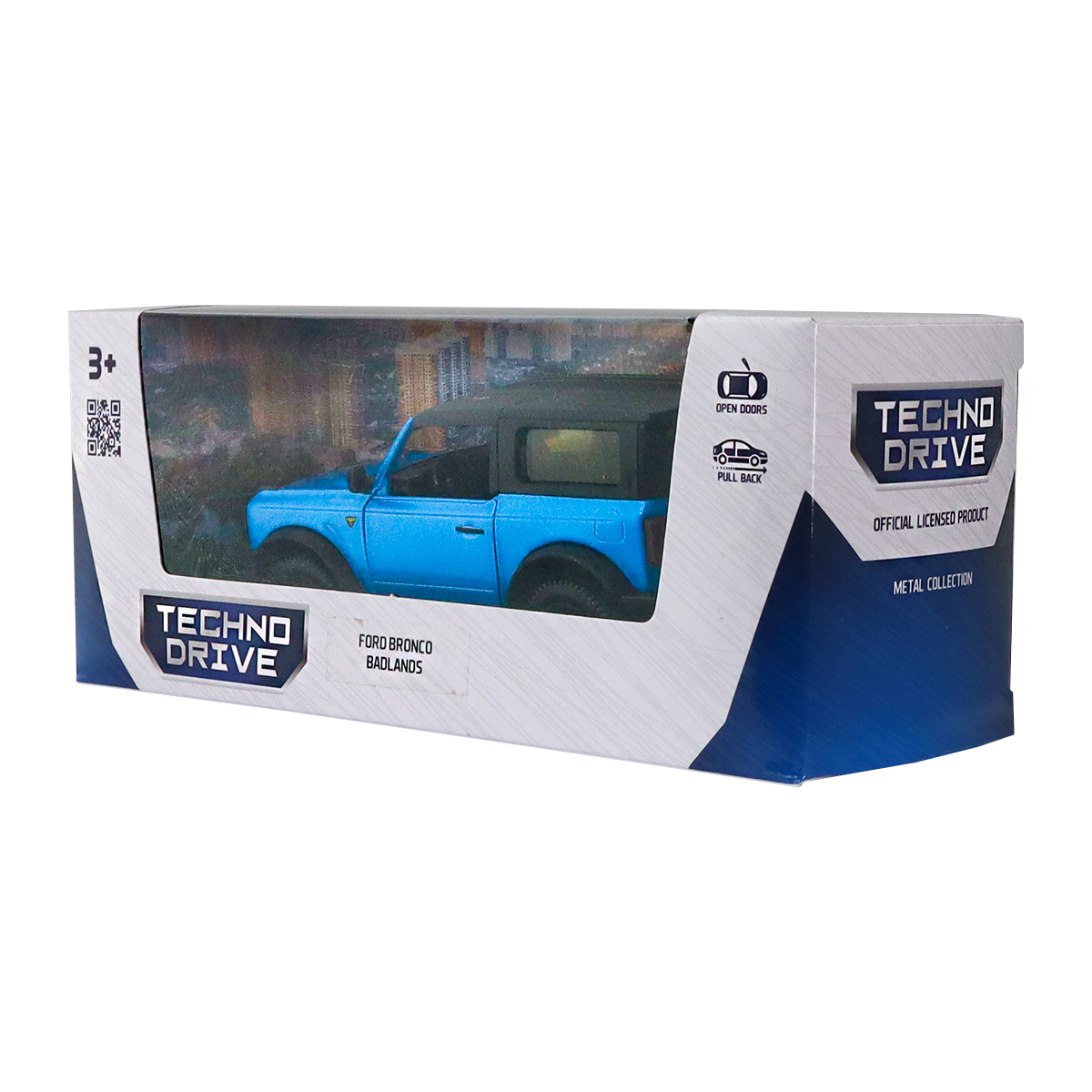 Автомодель Ford Bronco Badlands Techno Drive 1:43 Синя — превʼю 4