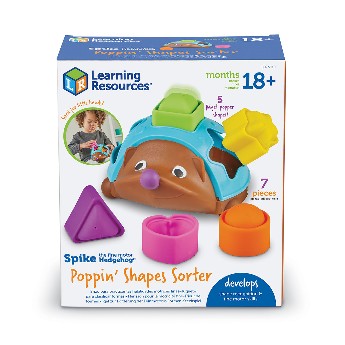 Навчальний ігровий набір сортер Їжачок для малюків Learning Resources Pop-IT — превʼю 1