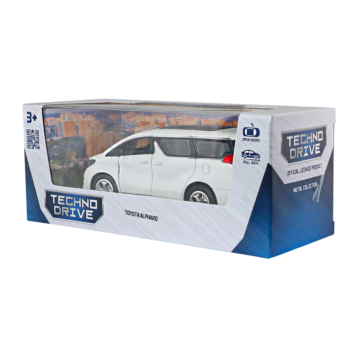 Автомодель Toyota Alphard Techno Drive 1:40 Біла металева — превʼю 4