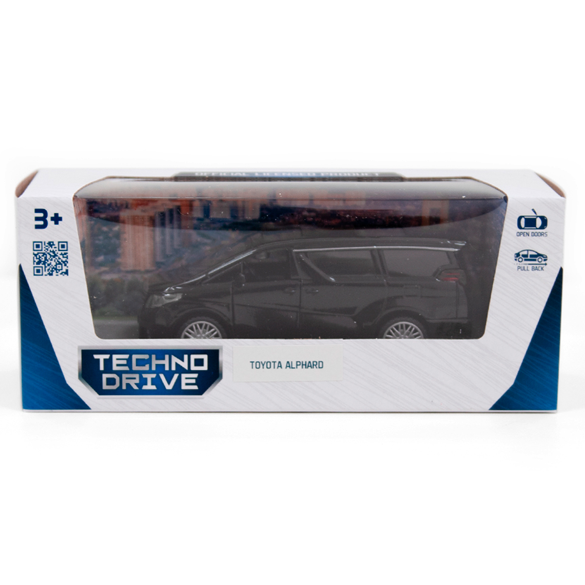 Автомодель Techno Drive Toyota Alphard металева Чорна — превʼю 3
