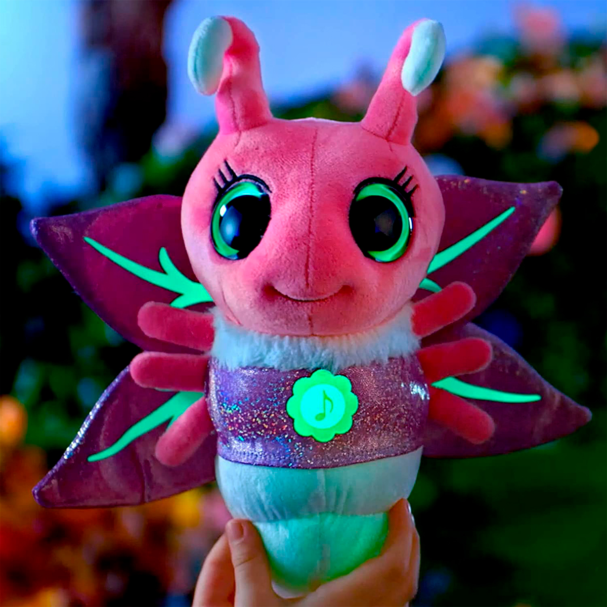 М'яка іграшка Glowies – Рожевий світлячок Pink Firefly – 15 см — превʼю 5