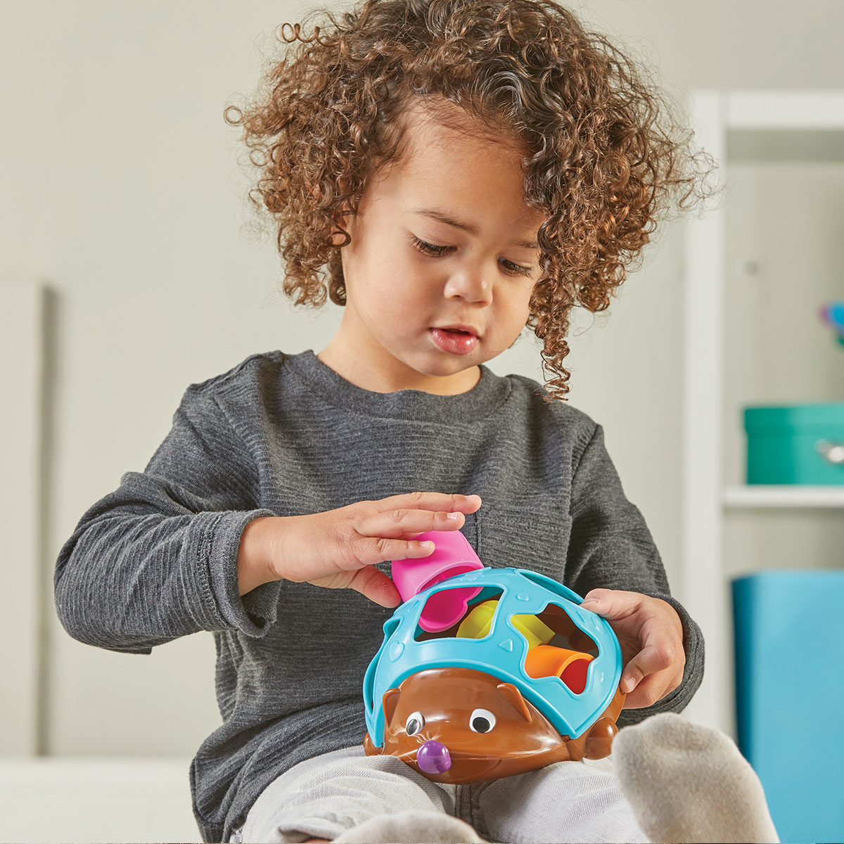 Навчальний ігровий набір сортер Їжачок для малюків Learning Resources Pop-IT — превʼю 5
