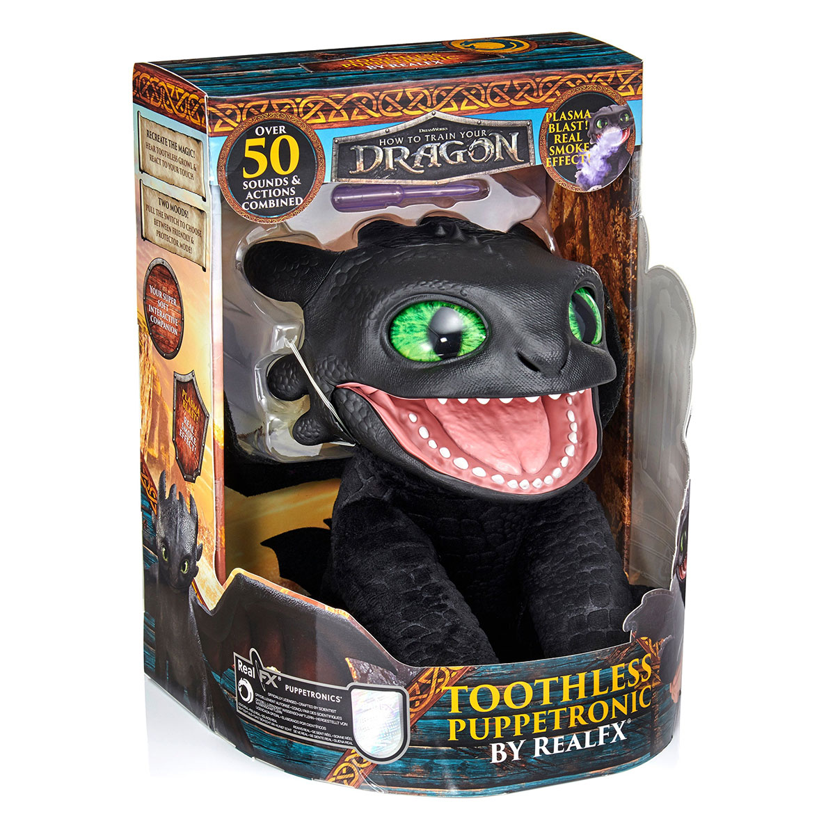 Інтерактивна іграшка Puppetronic by Real FX — Беззубик (Toothless) — 45 см — превʼю 2