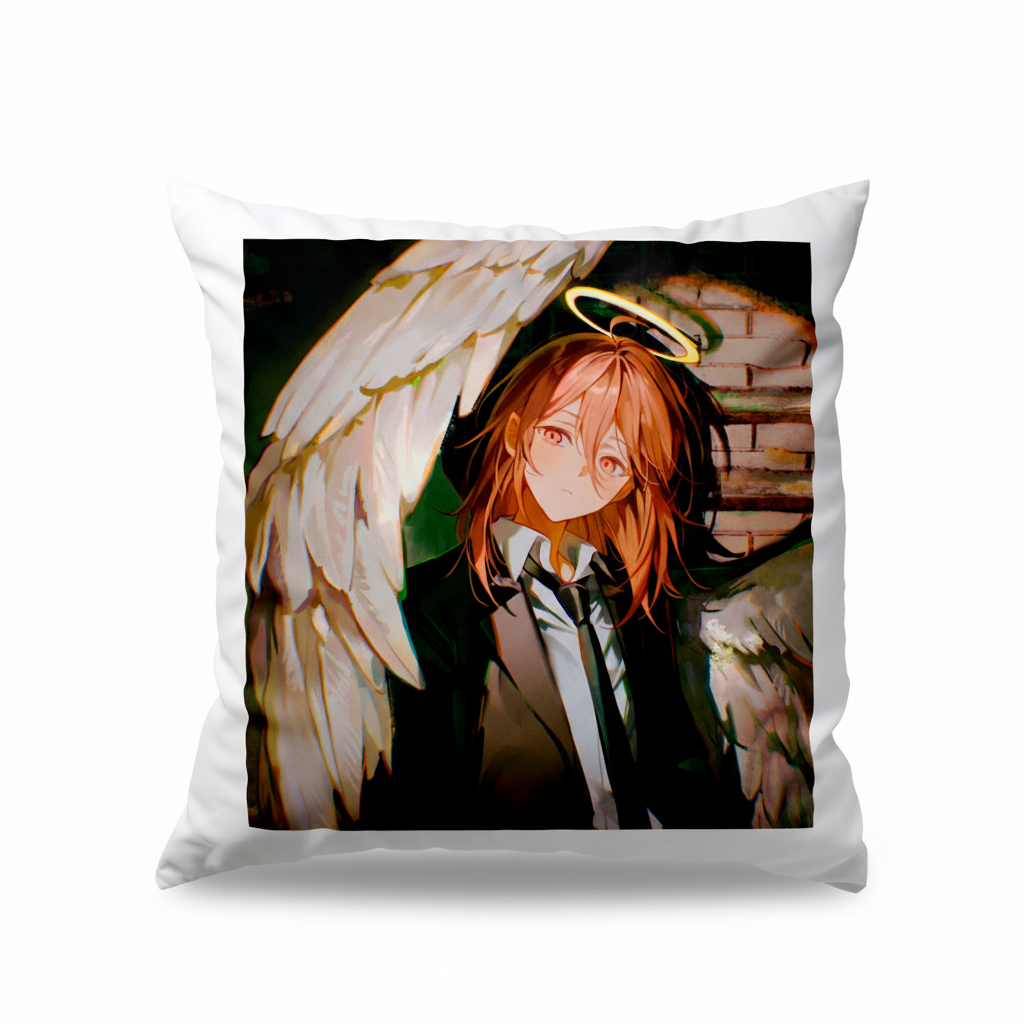 Подушка Ангел диявол Angel Devil Людина бензопила Chainsaw Man 35x35 см