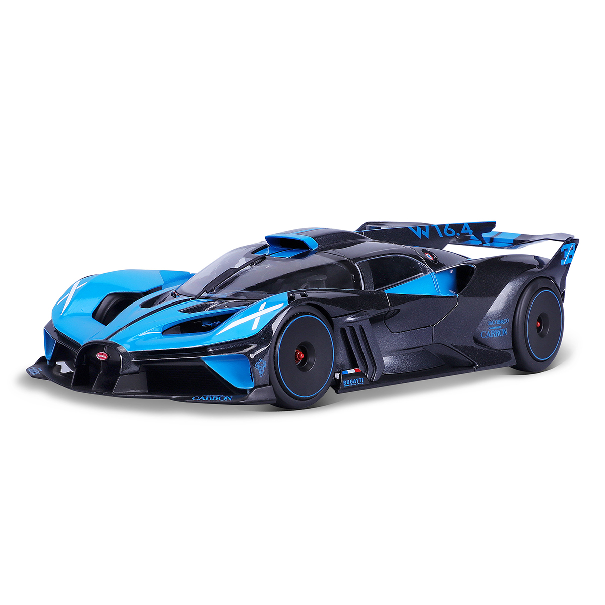 Автомодель Bburago Bugatti Bolide 1:18 металева Чорно-синя — превʼю 1