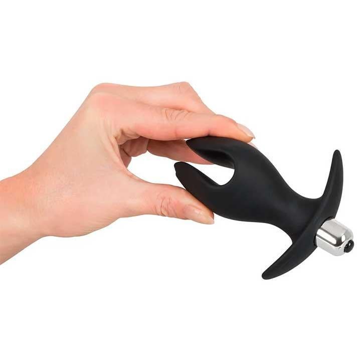 Вібраційна анальна пробка-розширювач Black Velvets Vibrating Anchor Plug 10 см