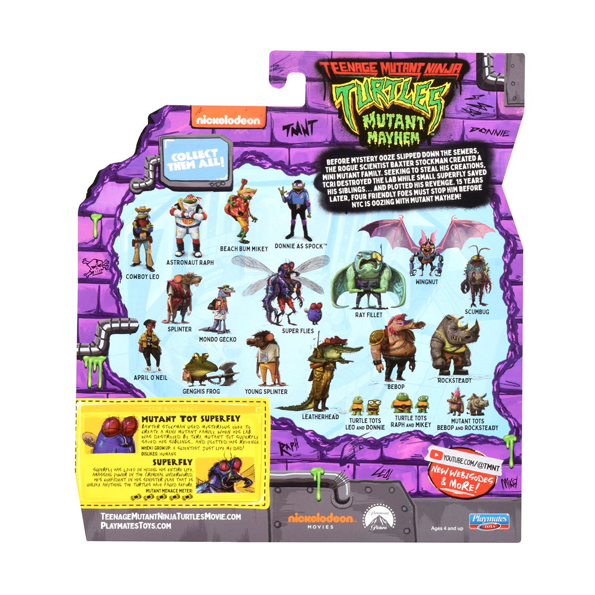 Набір ігрових фігурок TMNT Черепашки-Ніндзя Суперфлай 2 шт — превʼю 6
