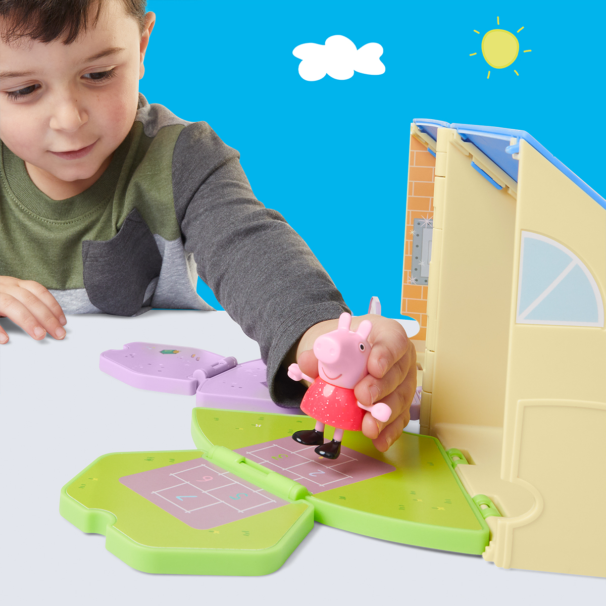 Ігровий набір дитячий садок Пеппи з фігуркою Peppa Pig Pop-Up 7.5 см Багатоколірний — превʼю 2