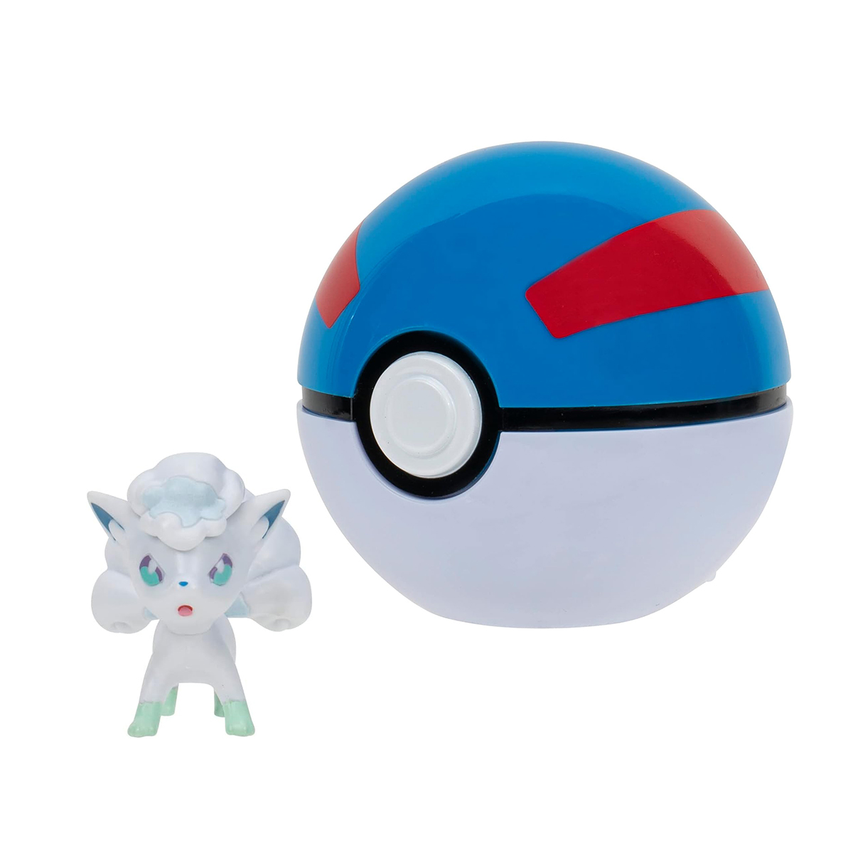 Ігровий набір Pokemon W14 з фігуркою Алола Вульпікс та покеболом 5 см Білий — превʼю 2