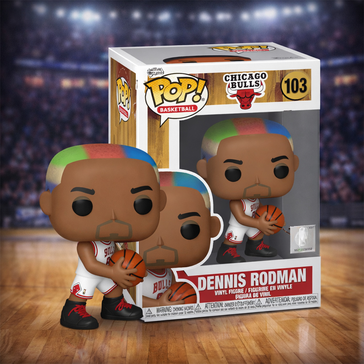 Колекційна фігурка NBA Dennis Rodman - Chicago Bulls Funko POP Різнокольорова — превʼю 5