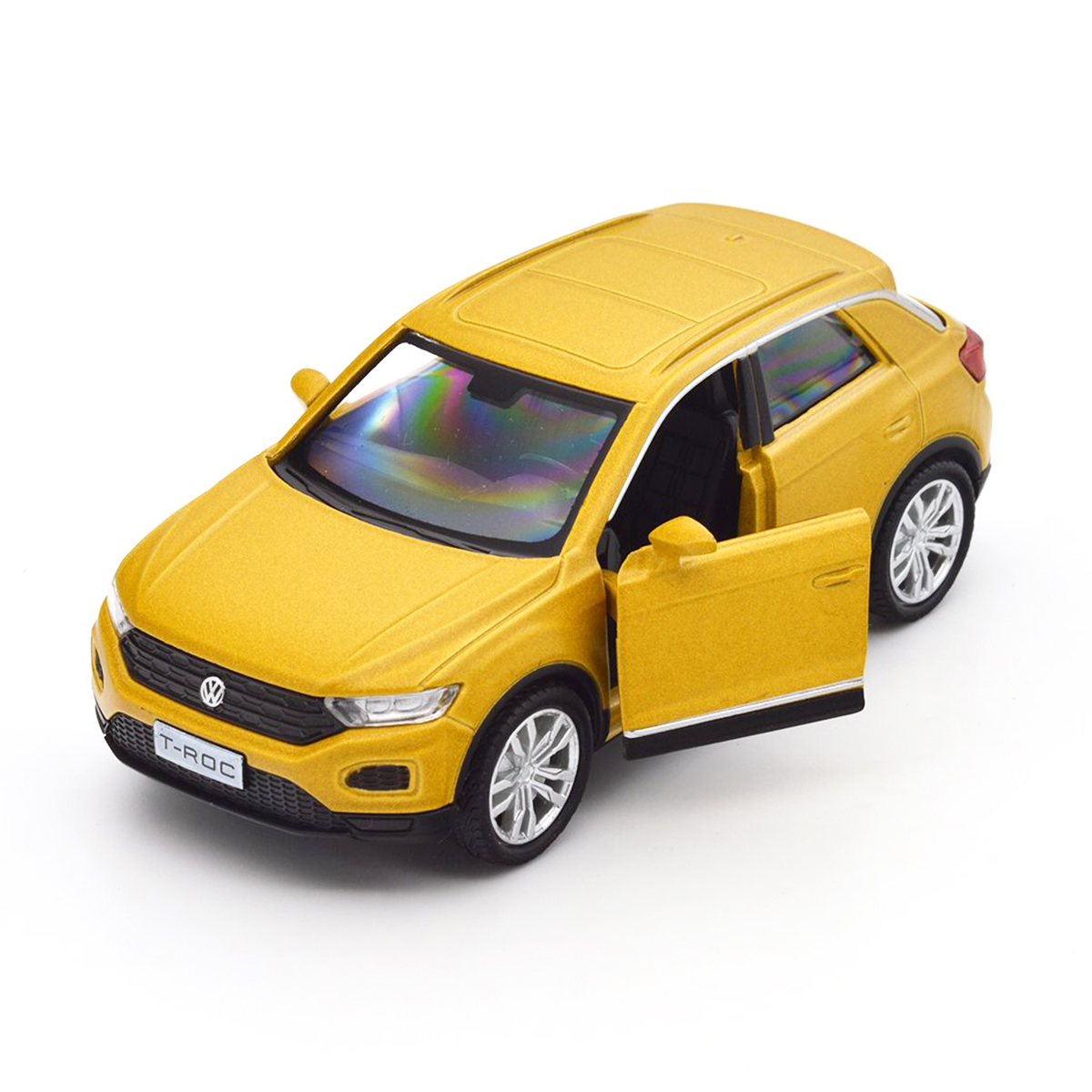 Автомодель Volkswagen T-Roc 2017 Techno Drive 1:32 металева Золотиста — превʼю 9