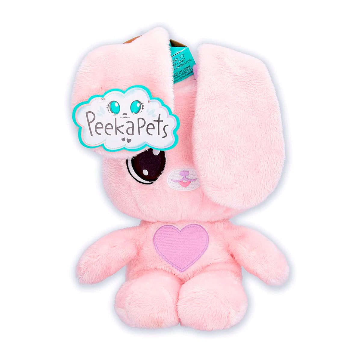 М'яка іграшка Peekapets – Рожевий кролик (Pink Rabbit) – 25 см — превʼю 7