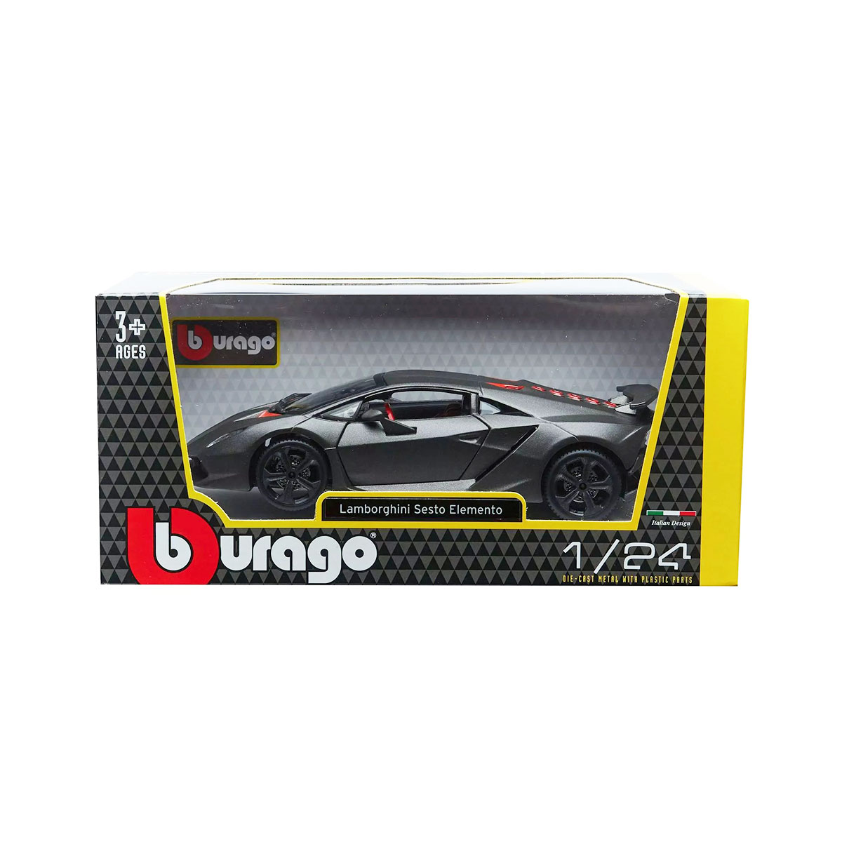 Автомодель Bburago Lamborghini Sesto Elemento 1:24 сірий металік — превʼю 2