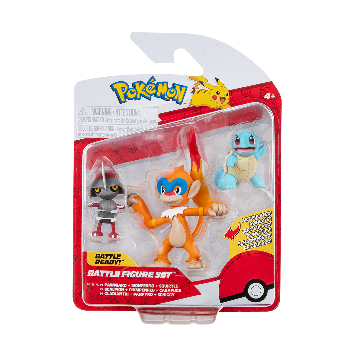 Набір ігрових фігурок Pokemon W18 Поньярд Сквіртл Монферно 3 шт