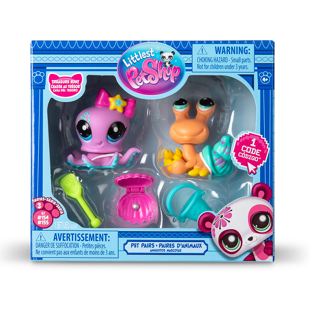 Ігровий набір дитячий Hasbro Littlest Pet Shop Полювання на скарби 2 фігурки