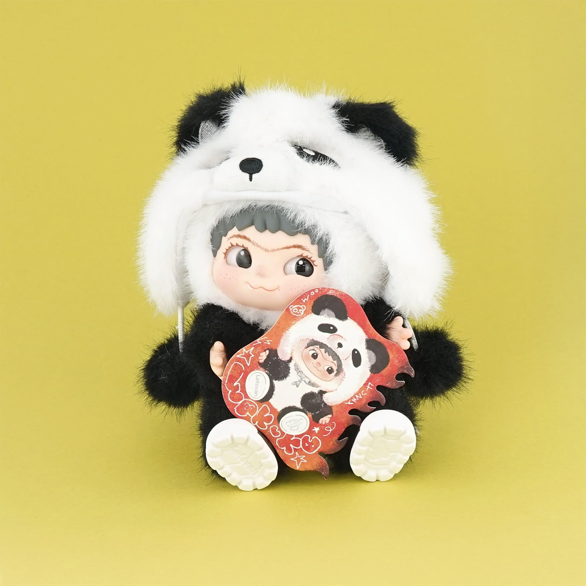 М'яка іграшка POP TOP Wakuku – Панда (Panda) – лімітована серія Letsvan — превʼю 4