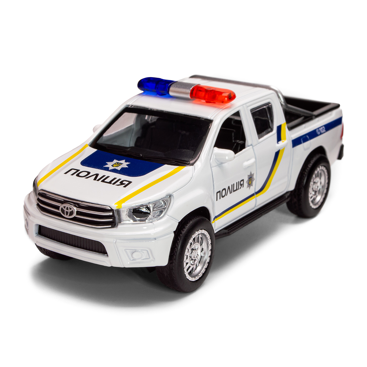Автомодель Toyota Hilux Поліція металева 12 см — превʼю 1