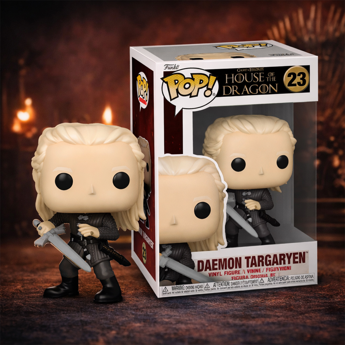 Колекційна ігрова фігурка Funko POP - Дім Дракона - Деймон Тарґарієн з мечем — превʼю 3