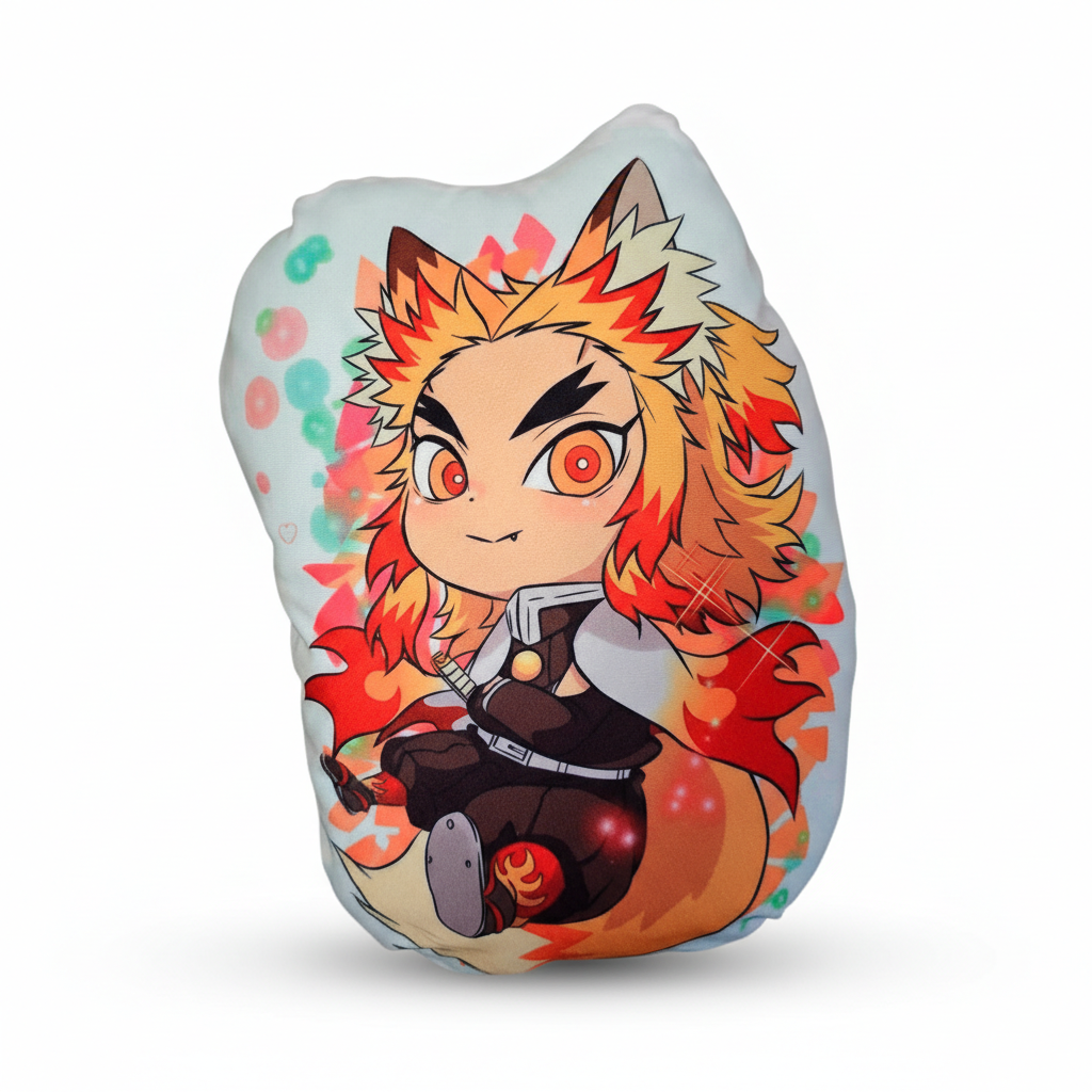 Подушка декоративна Кьоджуро Ренгоку Kyojuro Rengoku Demon Slayer 30x40 см Багатоколірна 97735 — превʼю 1