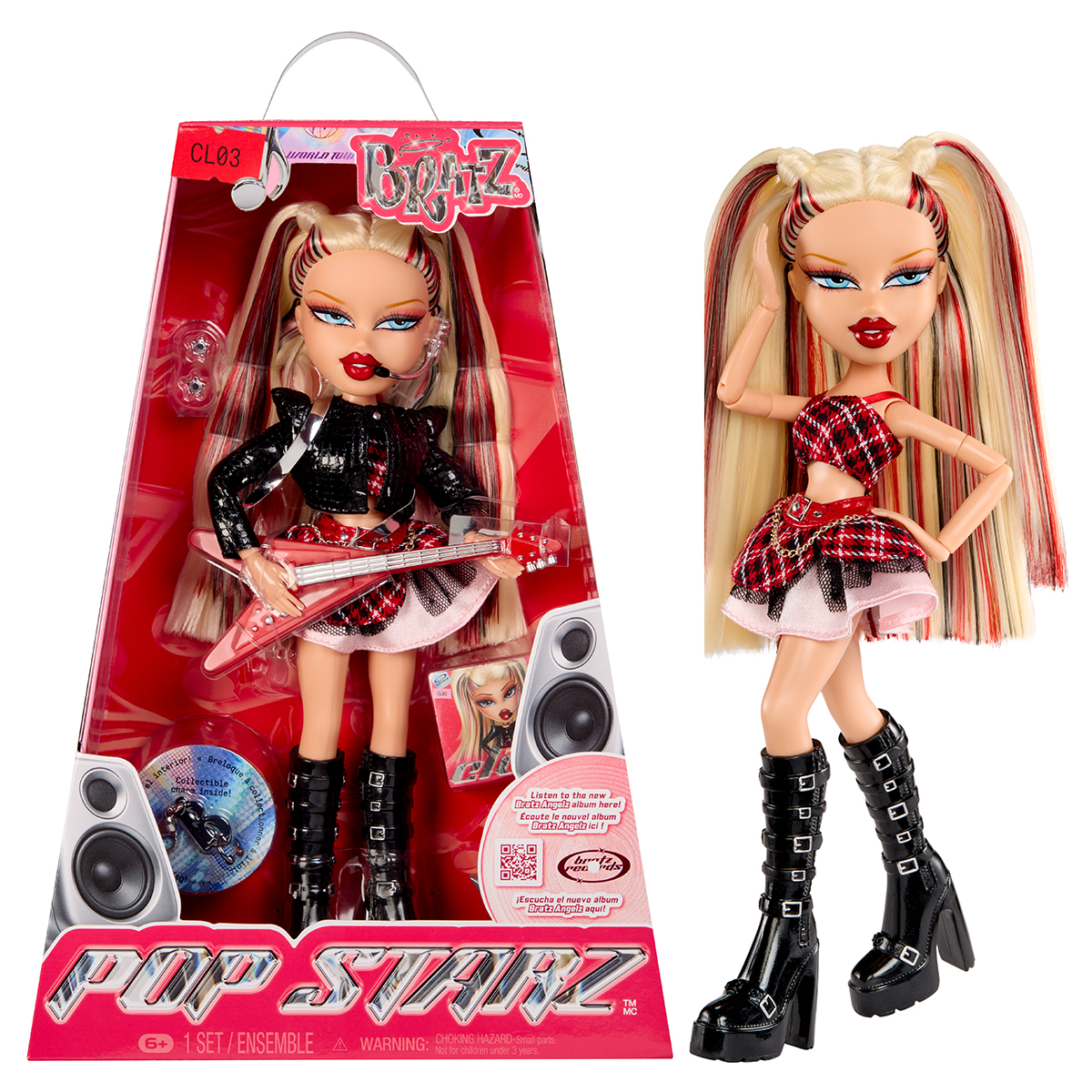 Лялька Bratz Pop Starz Хлоя з гітарою та аксесуарами 15 точок артикуляції — превʼю 1