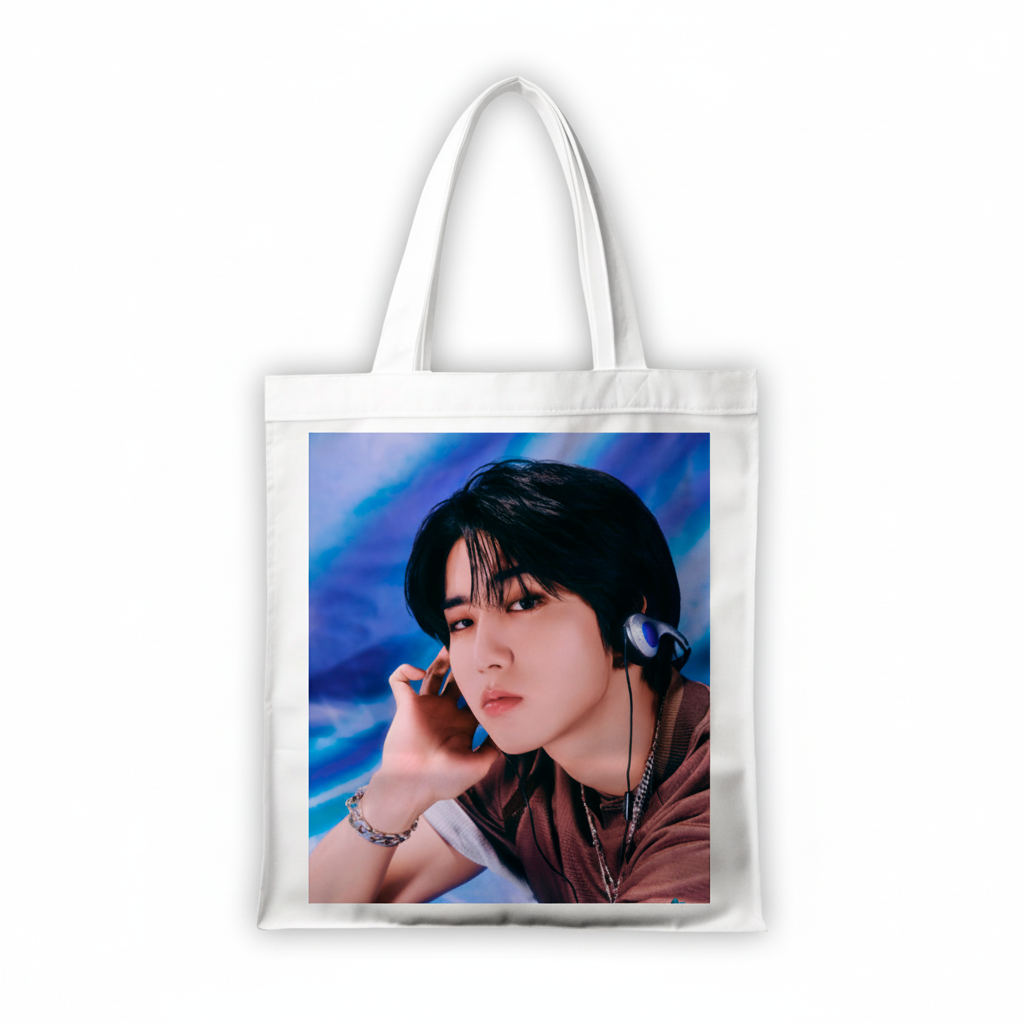 Сумка-шопер Стрей кідс Stray Kids 39x35 см біла з габардину 11382