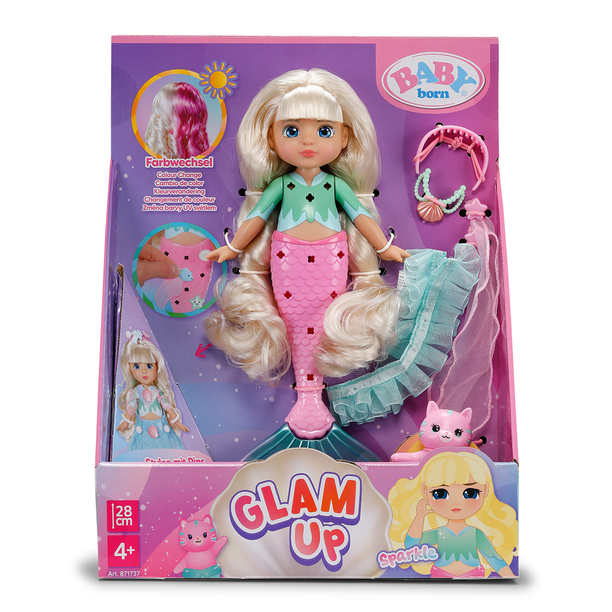 Лялька Baby Born серії Glam Up Русалонька Спаркл 28 см — превʼю 4