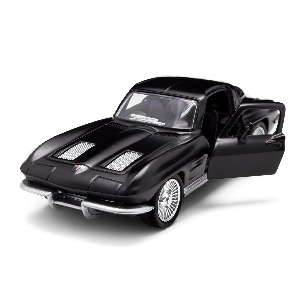 Автомодель Chevrolet Corvette Split Window 1963 металева 1:35 Матова чорна — превʼю 15