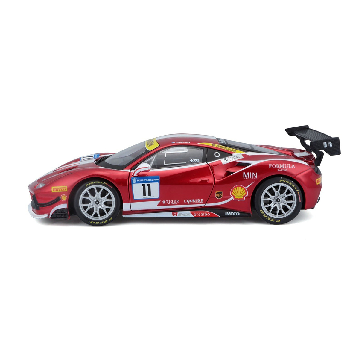 Автомодель Ferrari 488 Challenge Bburago 1:24 Червона — превʼю 5