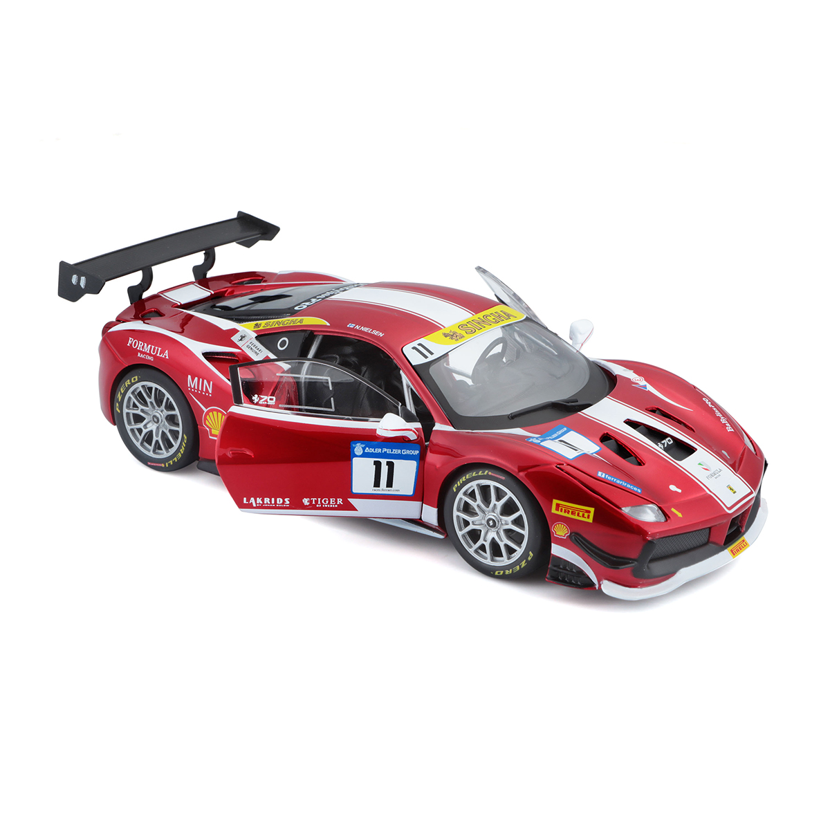 Автомодель Ferrari 488 Challenge Bburago 1:24 Червона — превʼю 10