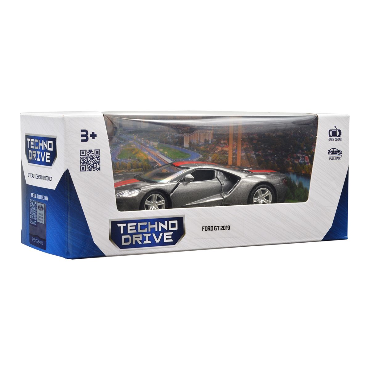 Автомодель Ford GT 2019 Techno Drive 1:32 металева Сіра — превʼю 2