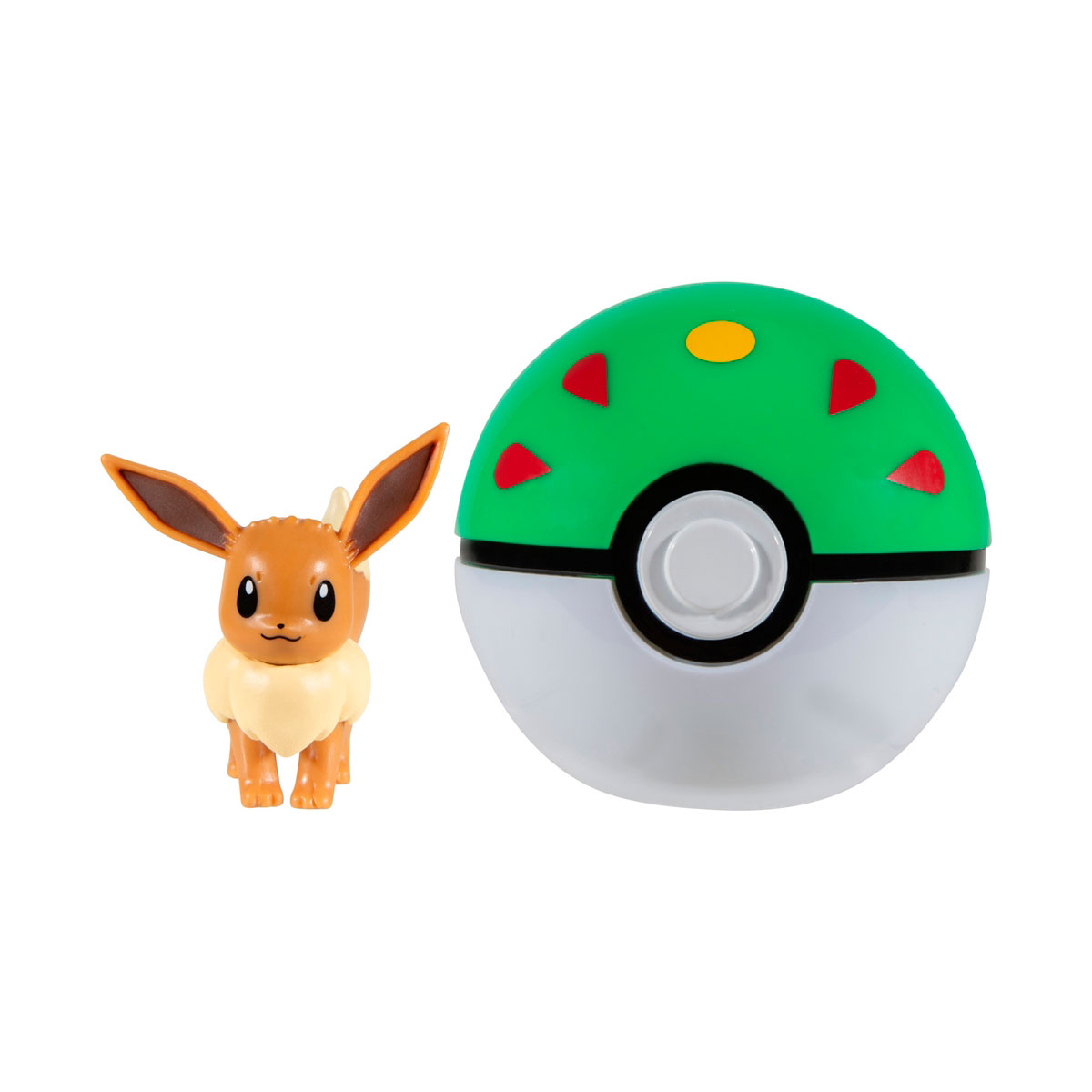 Ігровий набір Pokemon W16 фігурка Іві з покеболом Jazwares 4 см Коричневий — превʼю 3