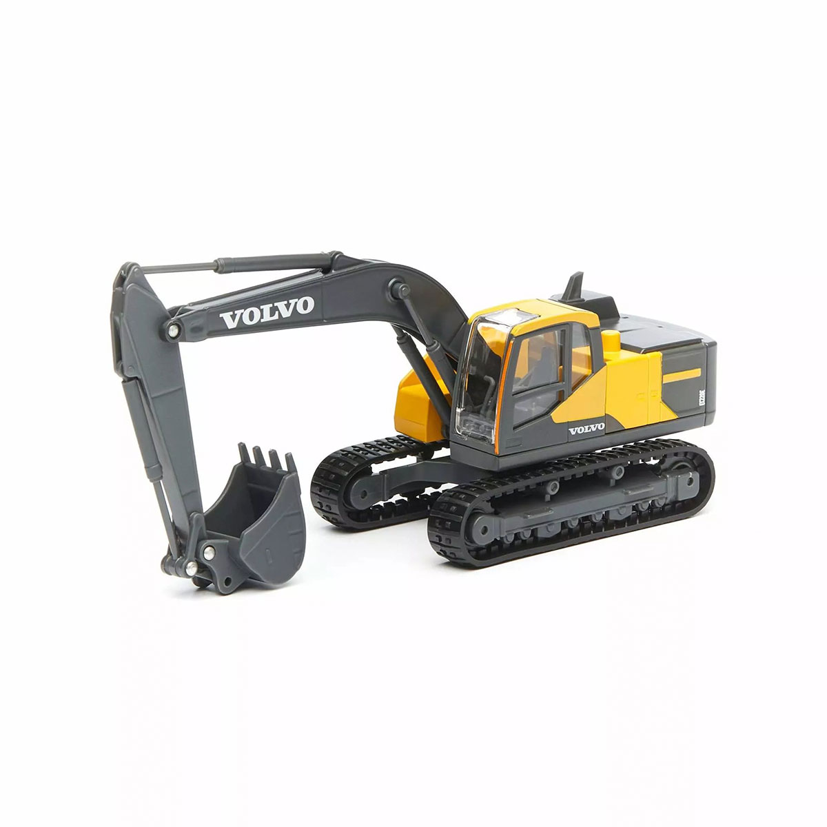 Екскаватор Bburago Volvo EC220E 1:50 металевий гусеничний Жовто-чорний — превʼю 1