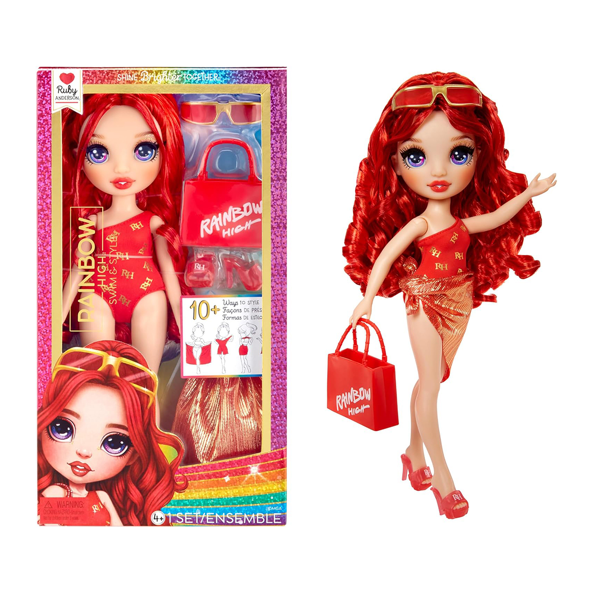 Лялька Rainbow High Swim & Style Рубі з аксесуарами