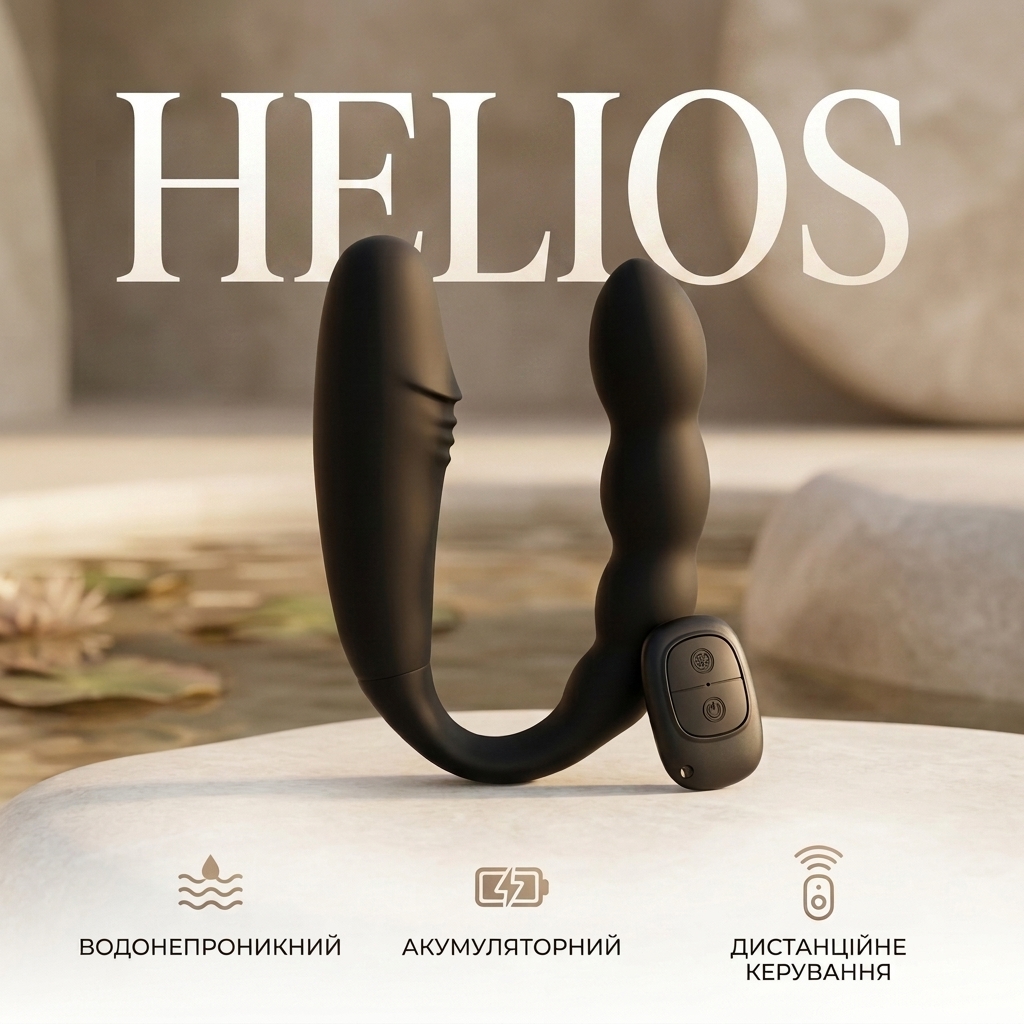Вібратор анальний куля водонепроникний Helios силіконовий Чорний