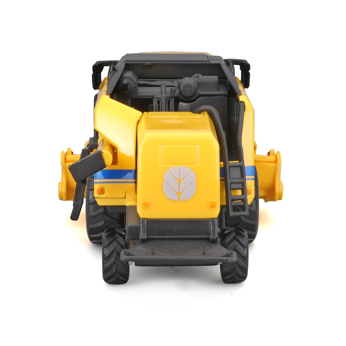 Автомодель Bburago New Holland TC5.90 зернозбиральний комбайн з жаткою 18 см Жовто-чорний — превʼю 4