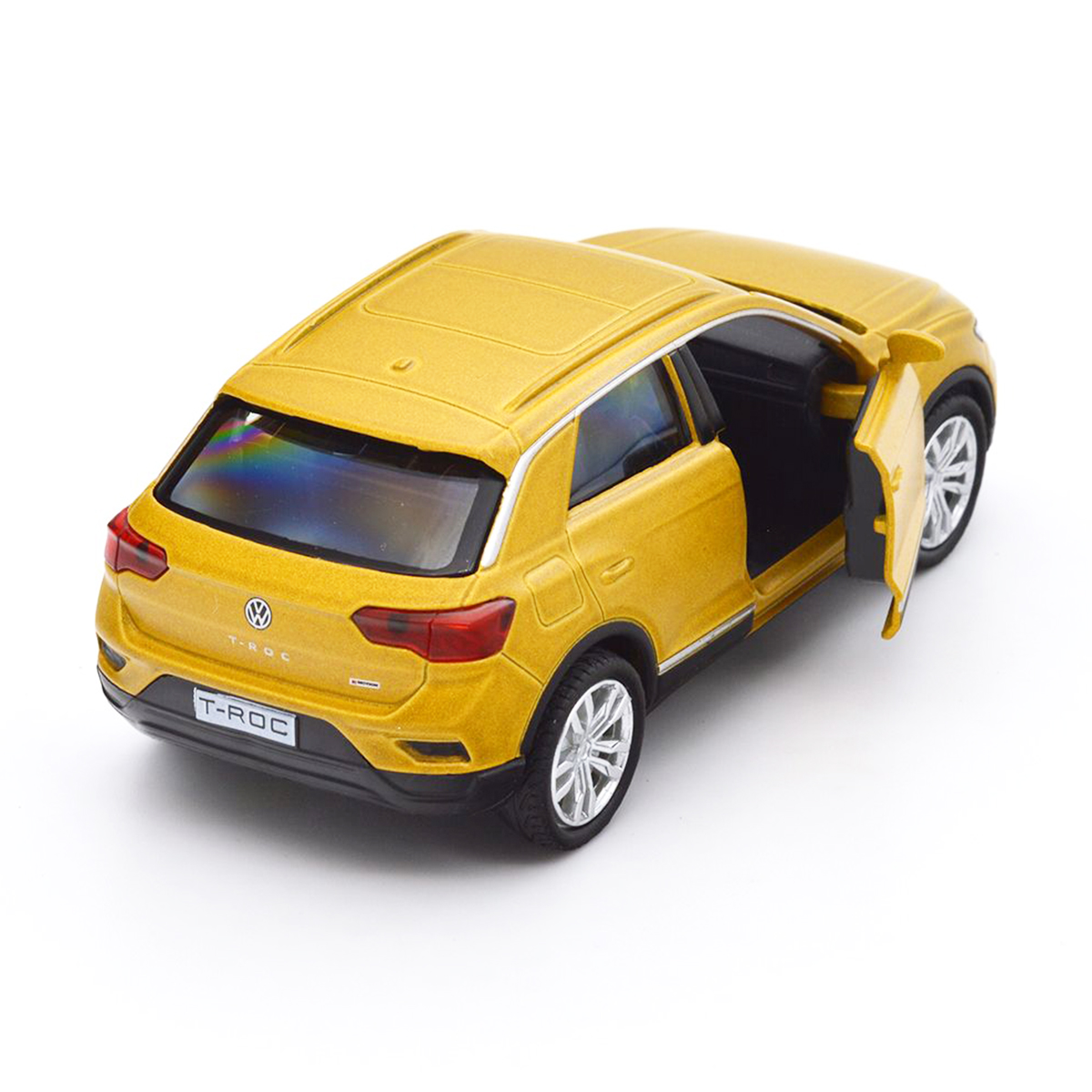 Автомодель Volkswagen T-Roc 2017 Techno Drive 1:32 металева Золотиста — превʼю 10