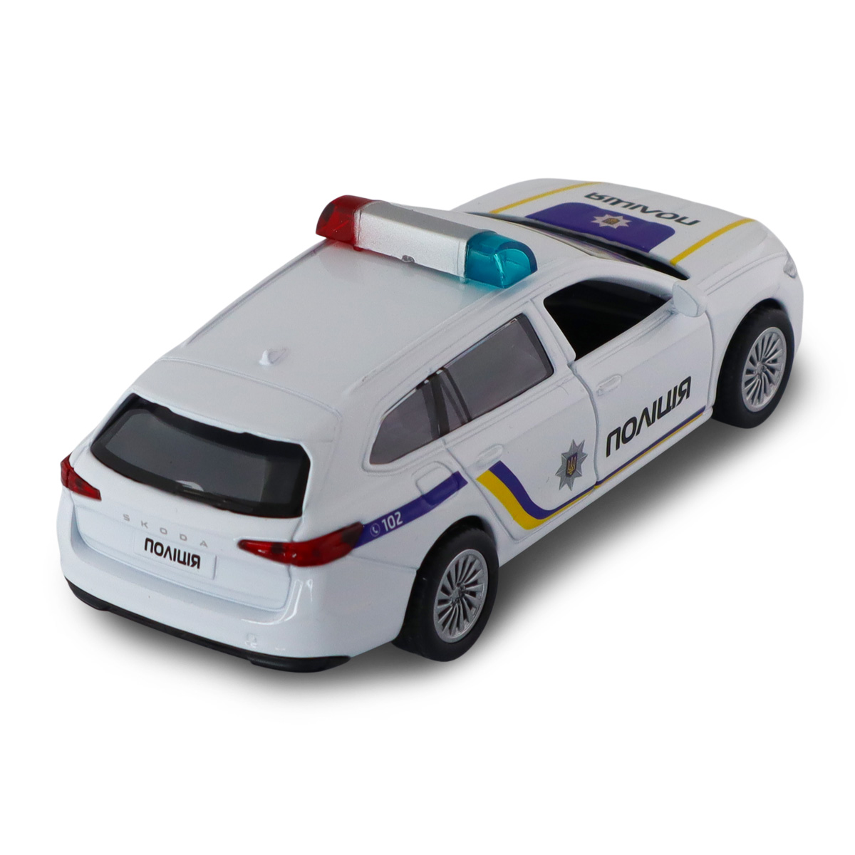 Автомодель Techno Drive Skoda Superb Combi iV Поліція 1:43 з металевим корпусом — превʼю 11