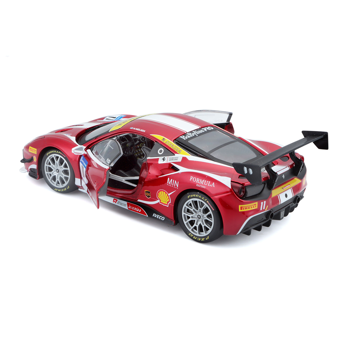 Автомодель Ferrari 488 Challenge Bburago 1:24 Червона — превʼю 11