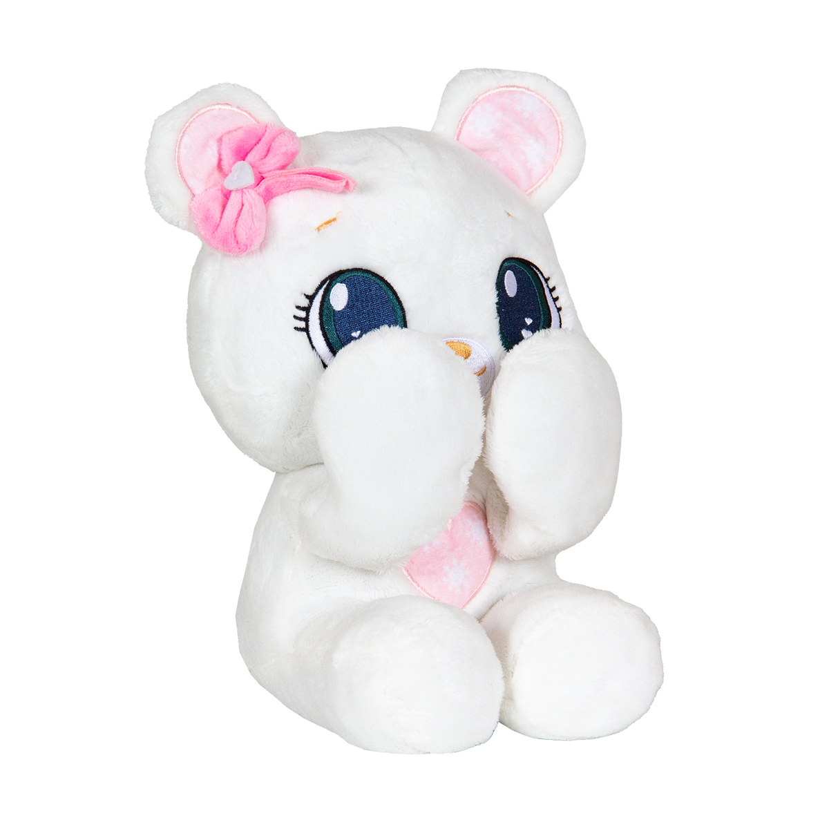 М'яка іграшка Peekapets – Білий ведмедик (White Bear) – Плюшевий дизайн — превʼю 2
